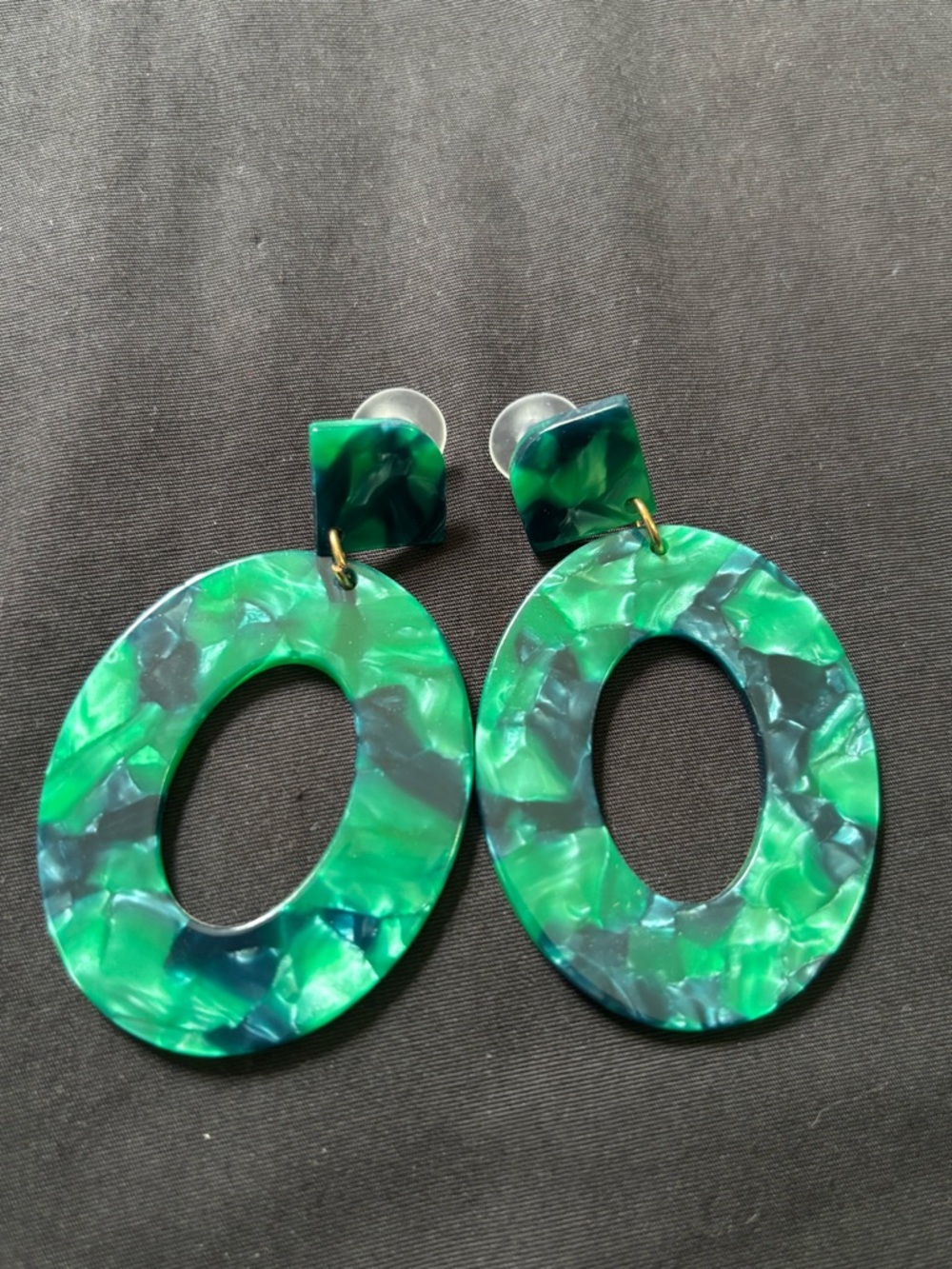 BRare Green Acrylic Earrings